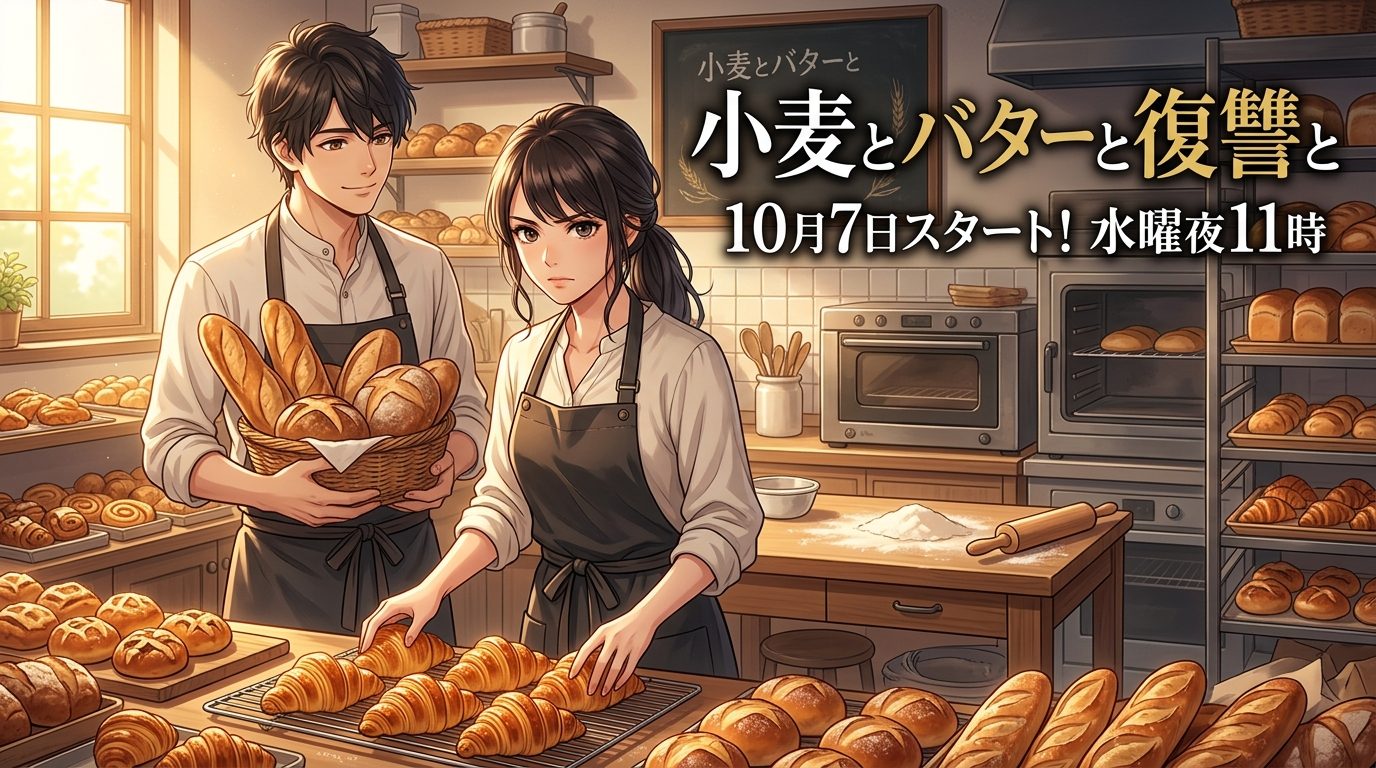 ドラマ『小麦とバターと復讐と』放送日はいつから？2026年10月7日スタート！カンテレ・フジ系水ドラ☆イレブン放送日程・キャスト・見どころ総まとめ【ネタバレなし】