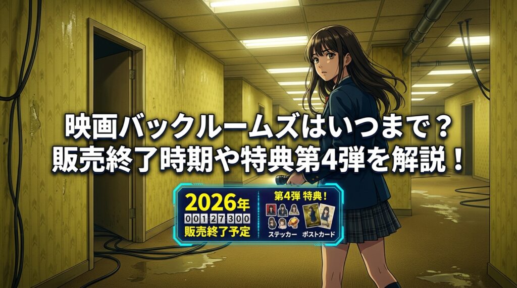 映画バックルームズはいつまで？販売終了時期や特典第4弾を解説！