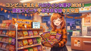 コンビニで買えるハロウィンお菓子2026!限定スイーツやばらまき用を解説!