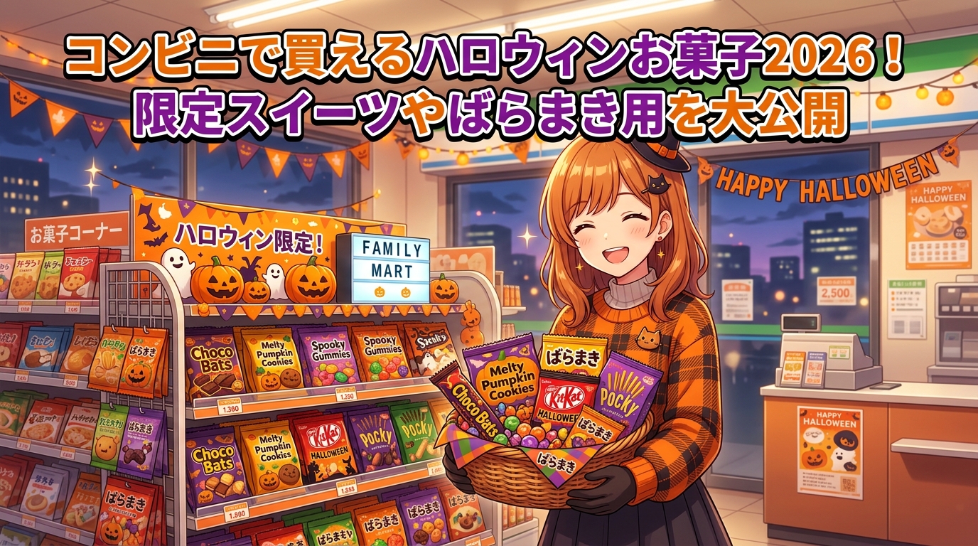 コンビニで買えるハロウィンお菓子2026！限定スイーツやばらまき用を解説！