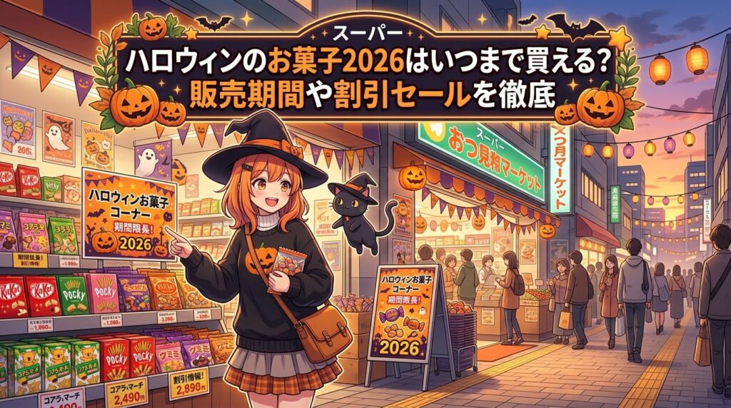 ハロウィンのお菓子2026はいつまで買える？販売期間や割引セールを徹底解説