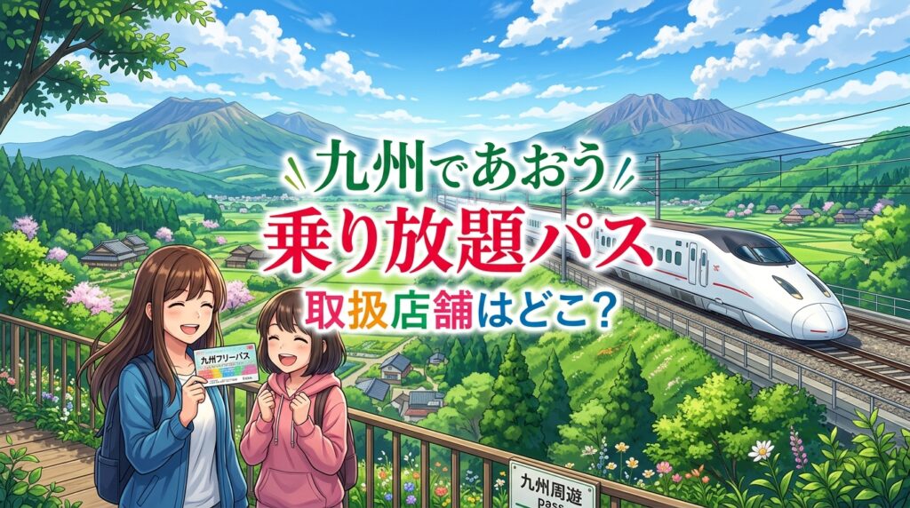 九州であおう乗り放題パスの取扱店舗はどこ？購入窓口やWEB予約を解説！