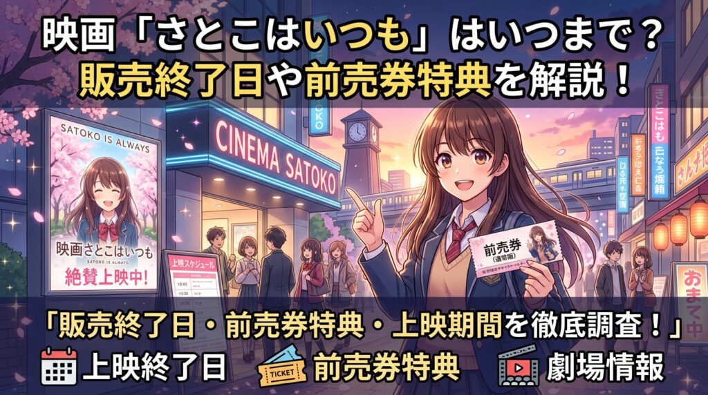 映画さとこはいつもはいつまで？販売終了日や前売券特典を解説！