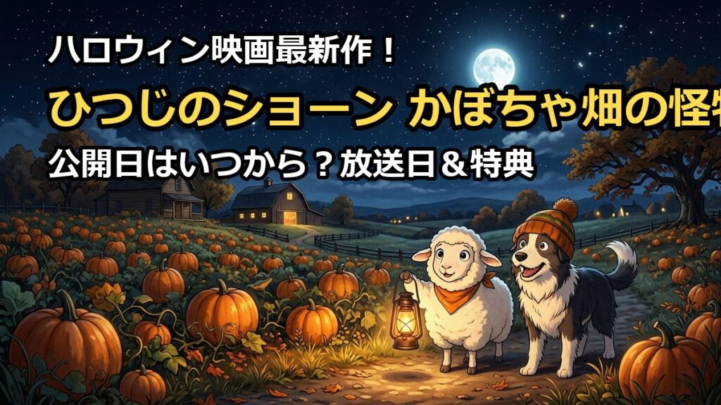 映画ひつじのショーンかぼちゃ畑の怪物の公開日はいつから？放送日や特典を解説