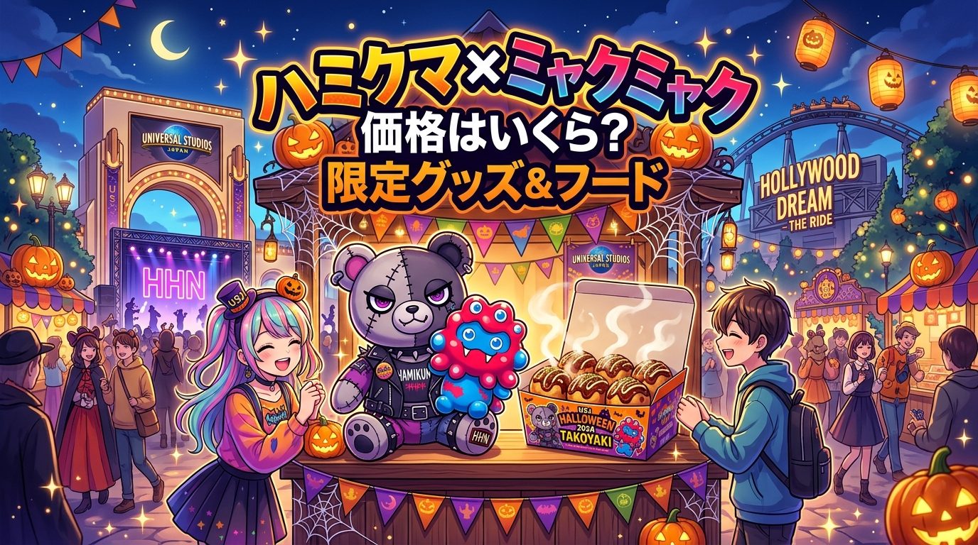 USJハミクマ×ミャクミャクの価格はいくら?限定グッズやフードを解説!